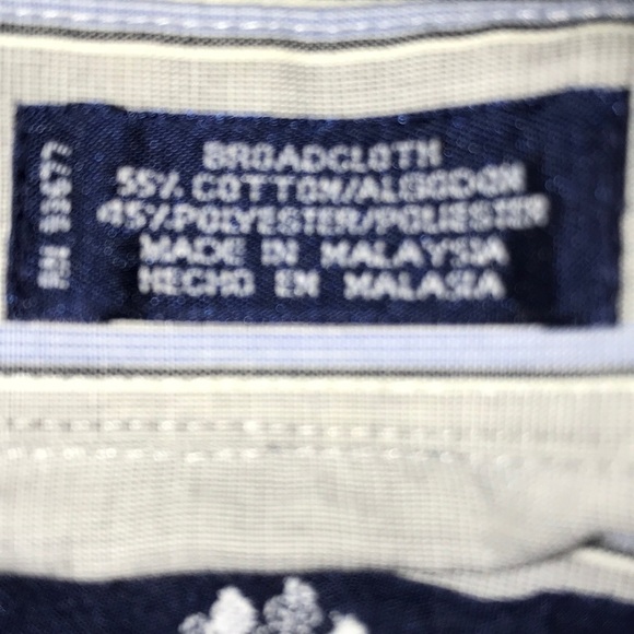 𝅺Stafford Wrinkle-free button down long sleeve striped shirt size neck 17 - Picture 3 of 6